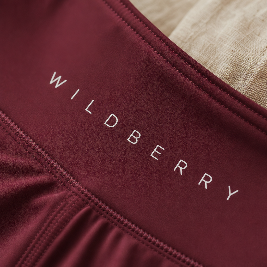 High-Waist Training Shorts in Burgundy